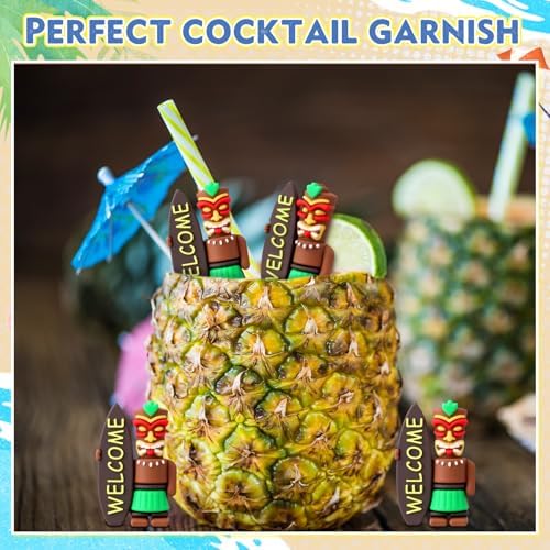 Thyle 50 Pcs Mini Tiki Figures for Party Decorations