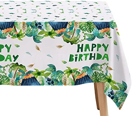 Dinosaur Birthday Tablecloth Set of 3 54x108 Inches