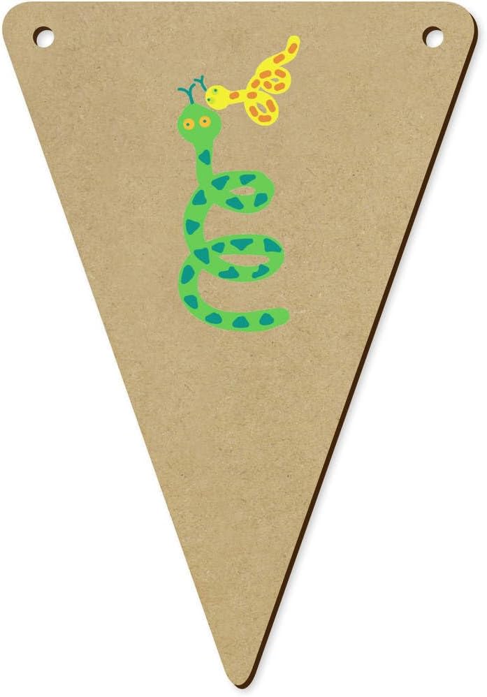 Azeeda 5 x 140mm Snakes Out and About Wooden Bunting Flags