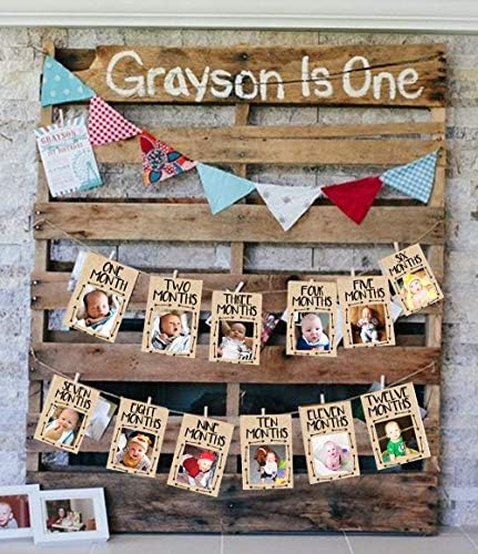 JeVenis Wild One Baby 12 Months Birthday Banner