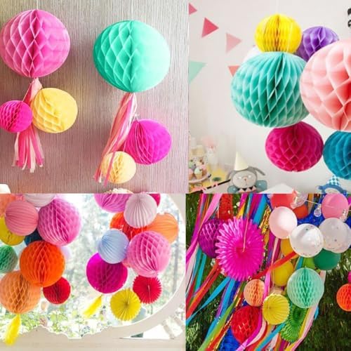 10pcs 8inch Honeycomb Paper Pom Poms Decorative