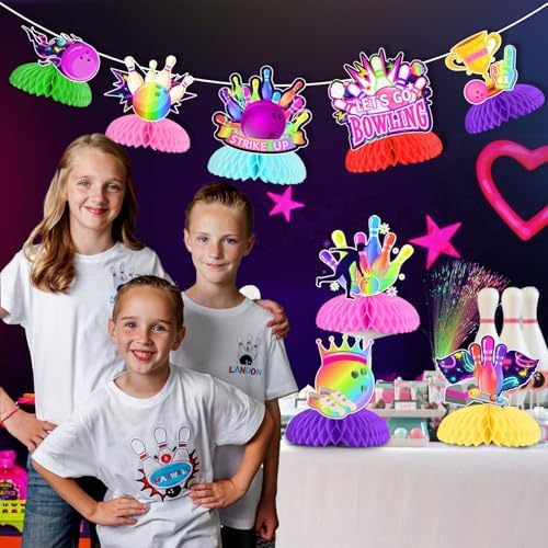 Kreatwow Bowling Party Decor Centerpieces 8pcs Set