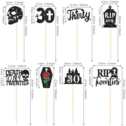 16 pcs Death to My 20s Centerpiece Sticks