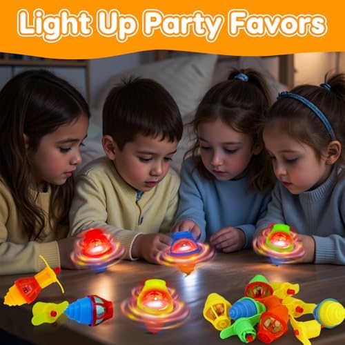 24PCS Glow Spinning Tops Party Favors for Kids