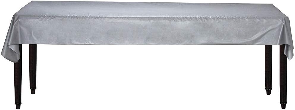 Silver Plastic Table Roll 40x100 1 Pc
