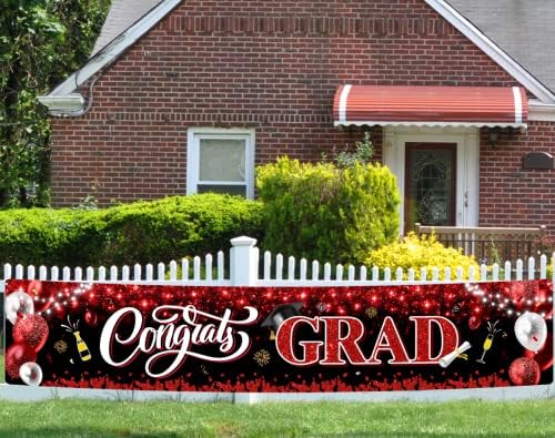 2025 Graduation Banner with Balloons and Champagne Design