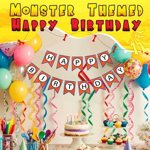 Anime Happy Birthday Bunting Banner Pre-Strung