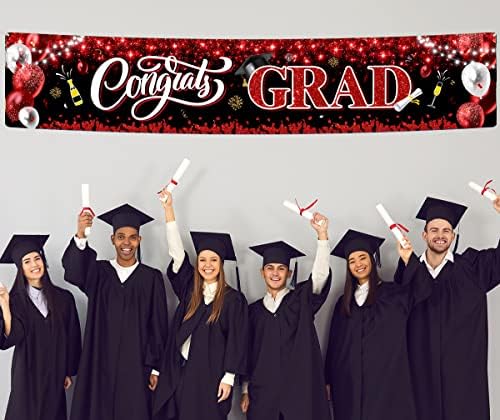 2025 Graduation Banner with Balloons and Champagne Design
