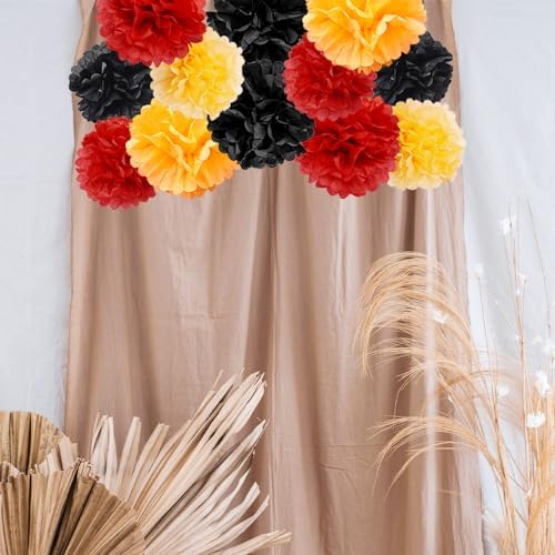 18 PCS Paper Lanterns and Pom Poms Decoration Set