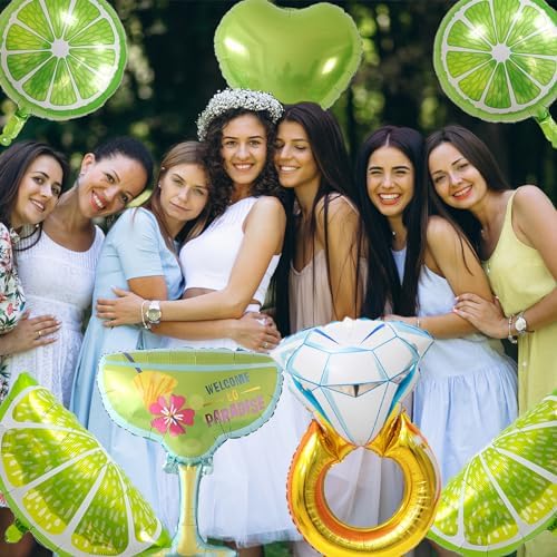 12 Pcs Margarita Matrimony Bachelorette Balloons