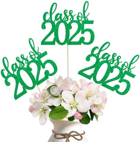 ALISSAR 12 Pack Double Sided 2025 Graduation Centerpiece Sticks