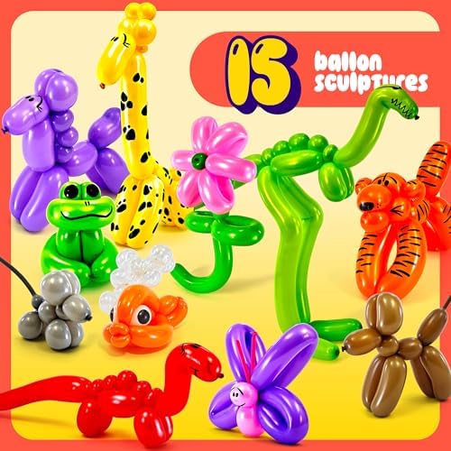 DanDarci Balloon Twisting Kit with Pump for Kids