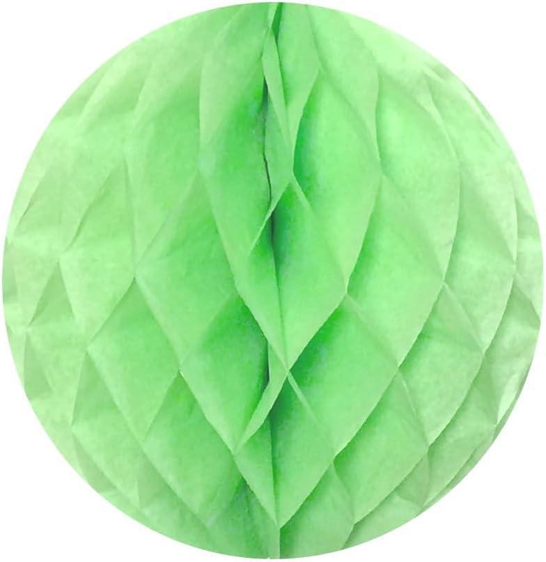 Wrapables 6 Inch Tissue Honeycomb Balls Set of 5 Light Green