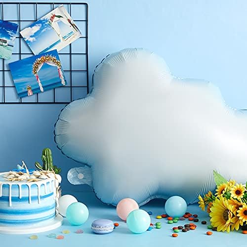 6 pcs White Cloud Foil Balloons for Birthday Decor