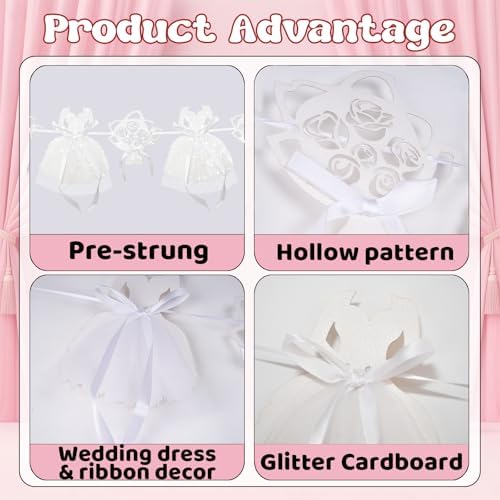 Bridal Shower Decorations with Glitter and Gauze