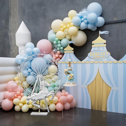 Pastel Rainbow Balloons 12 Inch Decor Set