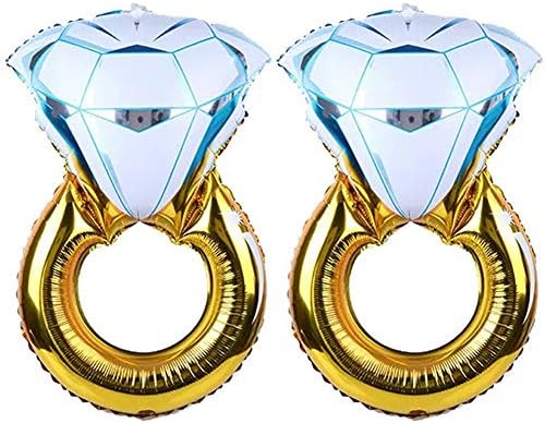 Tellpet Diamond Ring Balloons 2PCS Bachelorette Decorations