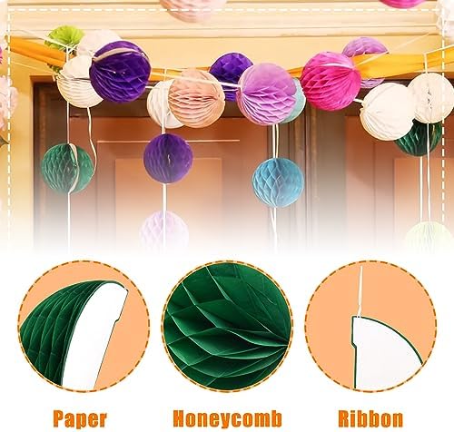 Ruidee 8 Piece Paper Honeycomb Balls Party Decorations