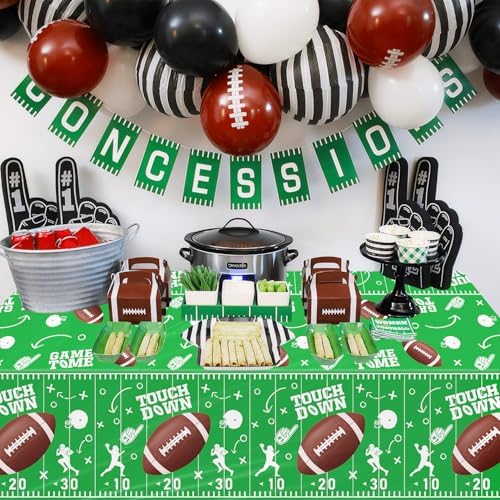 4 Pack Football Themed Tablecloths 51x86 Inch