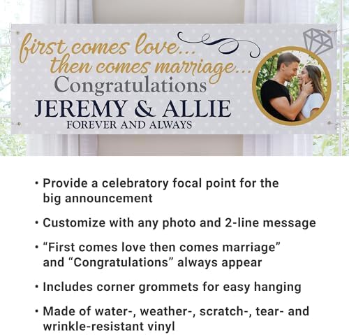 Lets Make Memories Custom Engagement Banner - 6 ft