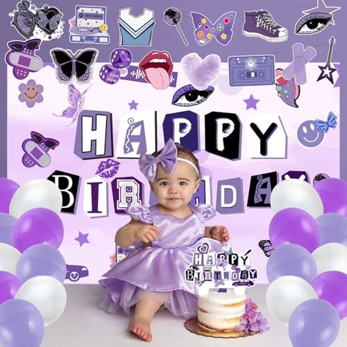 59 Pcs Pop Singer Birthday Party Supplies Set