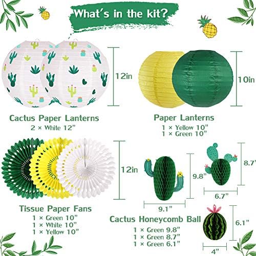 Cactus Party Decor Kit - Tropical Hawaiian Decorations