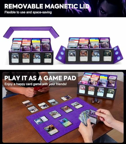 Moko Card Storage Box - 3000 Magic Deck Case Black Purple