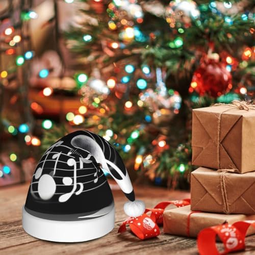 QINZHENG Music Note Santa Hat Christmas Decoration