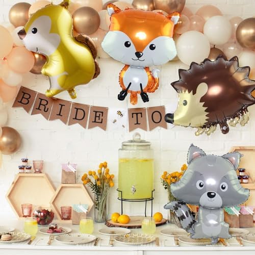 9pcs Jumbo Woodland Animal Balloon Set for Baby Shower and Birthday Party