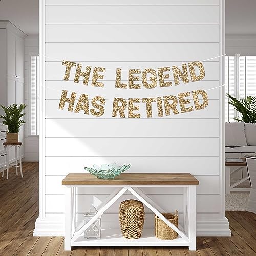 Perfect Occasion Pre-Strung Gold Glitter Happy Retirement Banner