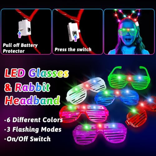 156PCS Glow in The Dark Party Supplies for Kids and Adults
