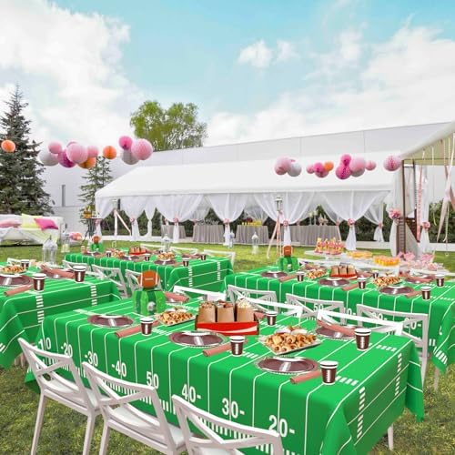 WNINK 2 Pack Football Tablecloths 54x108 Inch