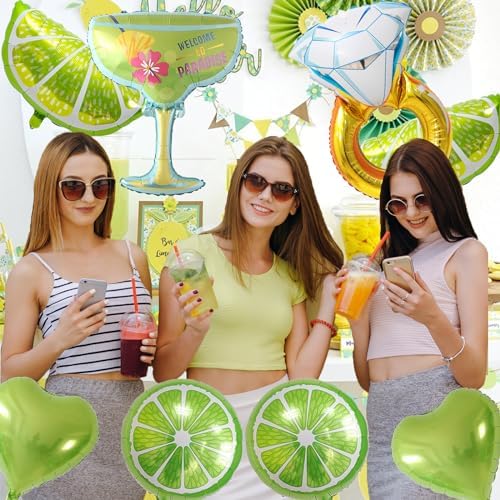 12 Pcs Margarita Matrimony Bachelorette Balloons