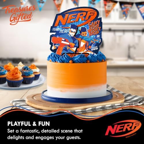 Treasures Gifted Nerf Cake Topper 9 Inches Tall