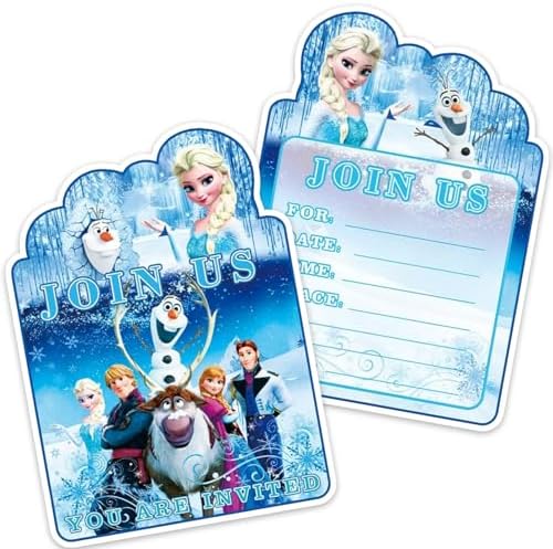 20Pcs Frozen Birthday Invites for Kids Party Decoration