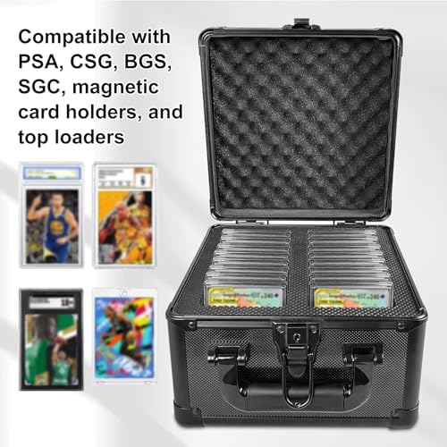 Aluminum Alloy Graded Card Storage Box with Silver Finish
