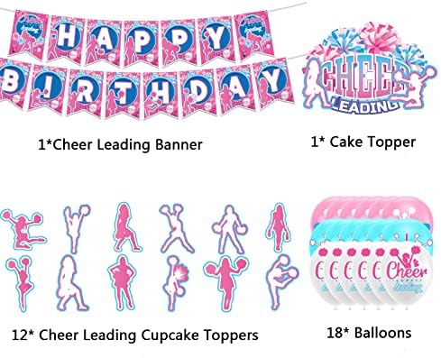 Cheerleading Birthday Party Decorations Set