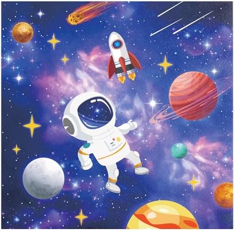 40Pcs Outer Space Themed Party Napkins