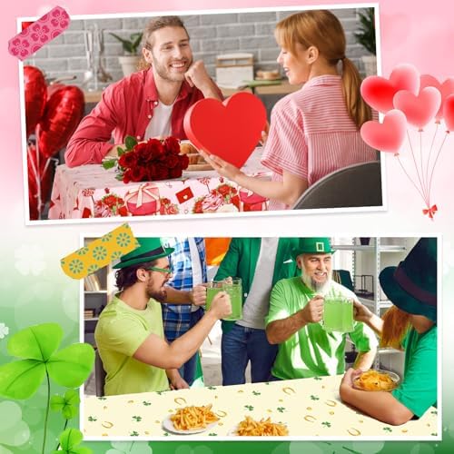Oudain 3 Pcs St Patricks Day Tablecloth Set