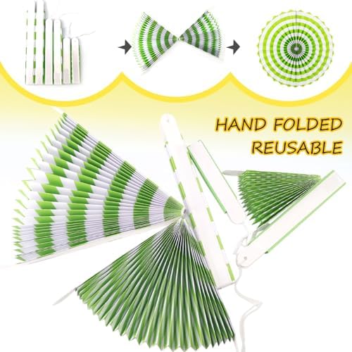 Ruidee 6 Piece Rainbow Hanging Paper Fan Decorations