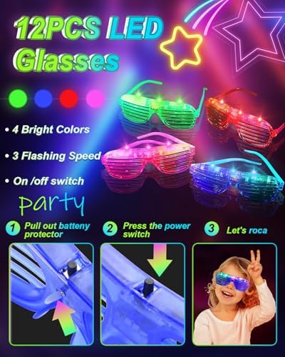 270 pcs Glow In The Dark Party Supplies for Kids Adults