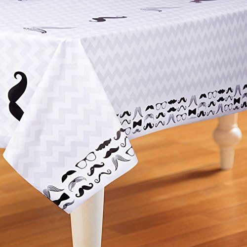 Mustache Party Supplies Plastic Table Cover