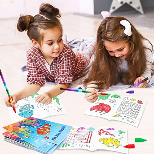 BenLouis Ocean Animals Mini Coloring Books 24 Pcs