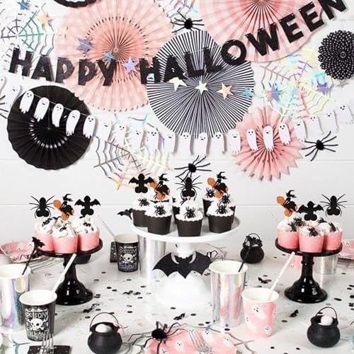 ZHUOWEISM 24 Pc Halloween Cupcake Toppers Decorations
