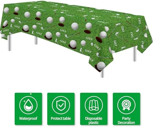 Golf Party Tablecloth Set 3Pcs Disposable