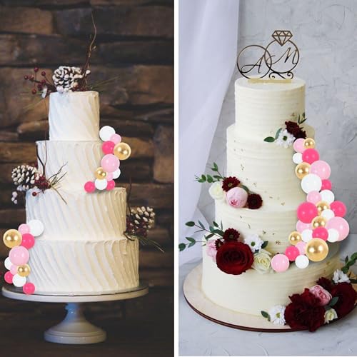 BEISHIDA 40 Pcs Foam Cake Toppers with Sticks