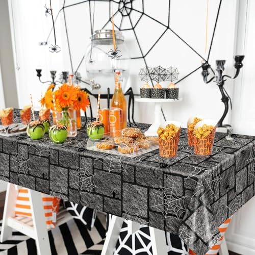 3-Pack Halloween Spiderweb Tablecloth 54x108 Inch