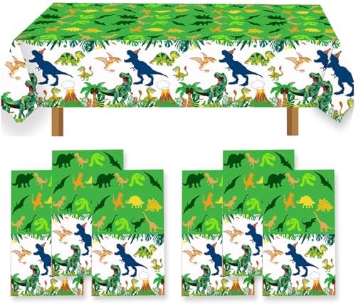 Dinosaur Party Table Cloth 6pcs T-Rex Birthday Cover