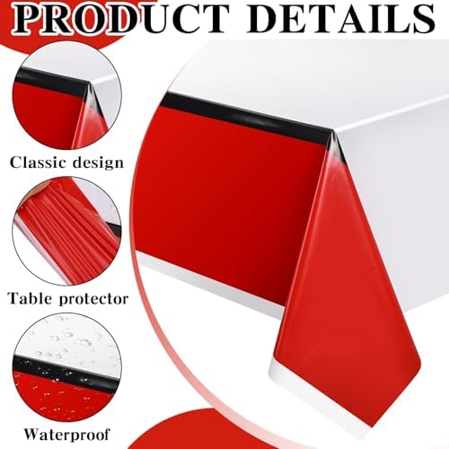 DERTE 3Pcs Cartoon Themed Waterproof Tablecloths for Kids Birthday Party