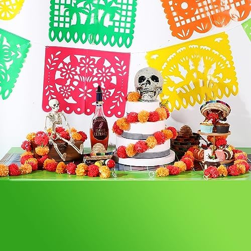 Preboun Mexican Tablecloth and Fiesta Banner Decorations